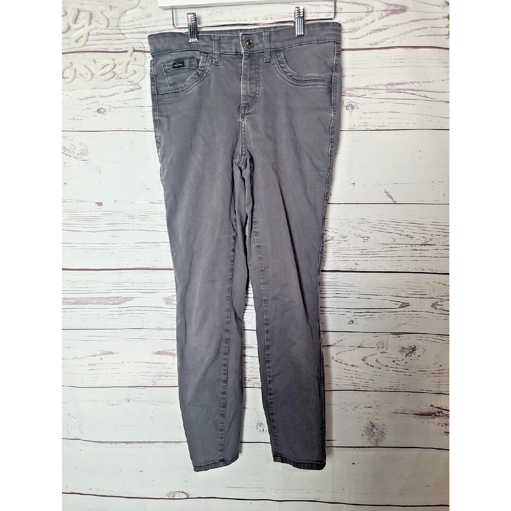 Kuhl Gray Denim Straight‎ Leg Stretch Flat Front Mid Rise Jeans Womans Size 6
